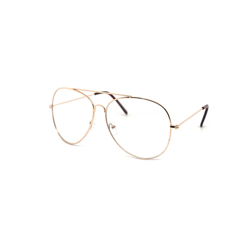 12 Pack: All Clear Oversized Gold Aviator Wholesale Sunglasses