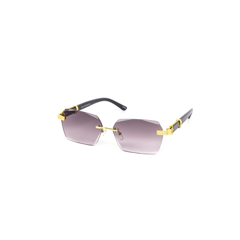 12 Pack: Rimless Miter Hexa Royal Gradient Wholesale Sunglasses