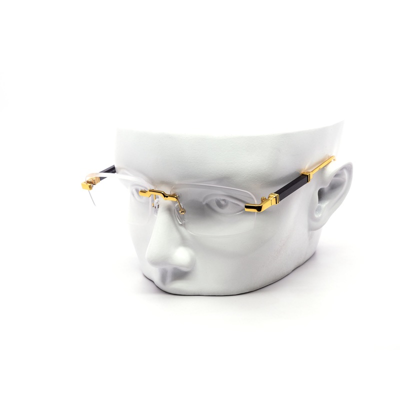 12 Pack: Ultra-Luxe Rimless Clear Trapezoid Wholesale Sunglasses