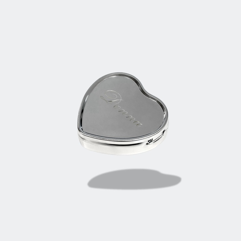 CUSTOM ENGRAVING PILLBOX AND MIRROR