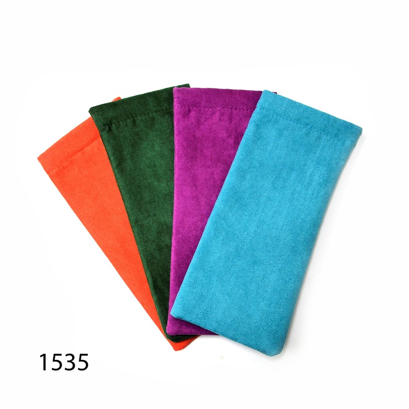 Pack of 12: Smooth Faux Suede Pouches for Readers