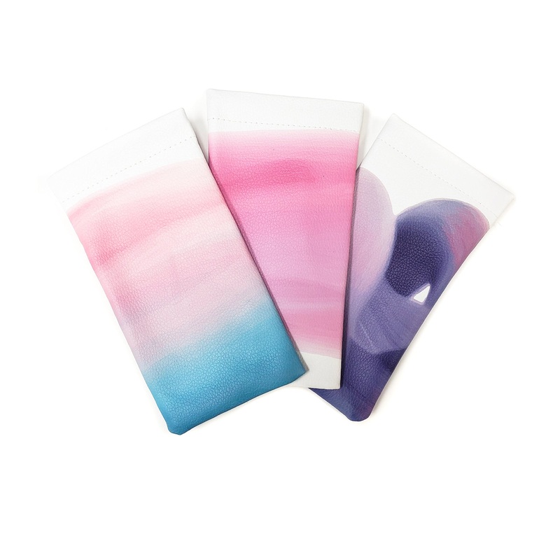Pack of 12: Artistic Brush Stroke Pouches for All Eyewear