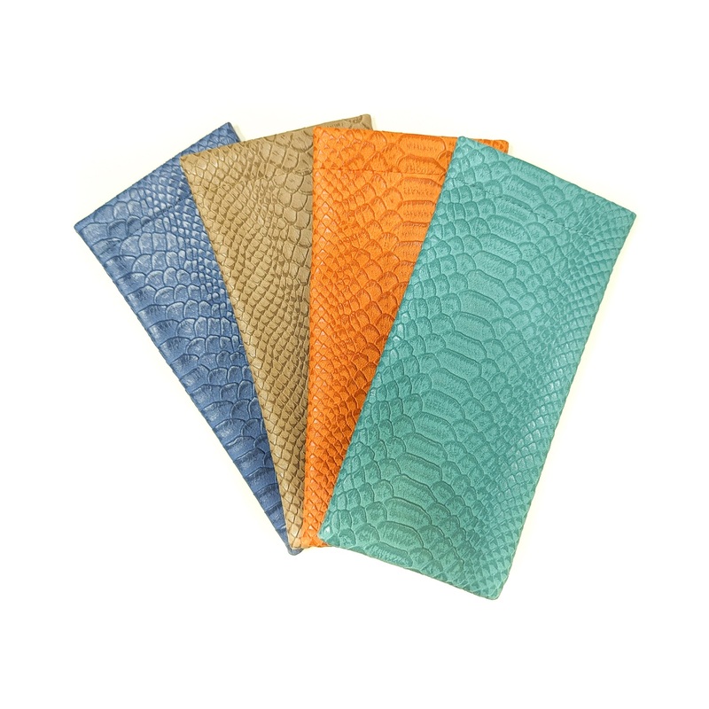 Pack of 12: Leather with Neat Pattern Pouches for Reading Glasses