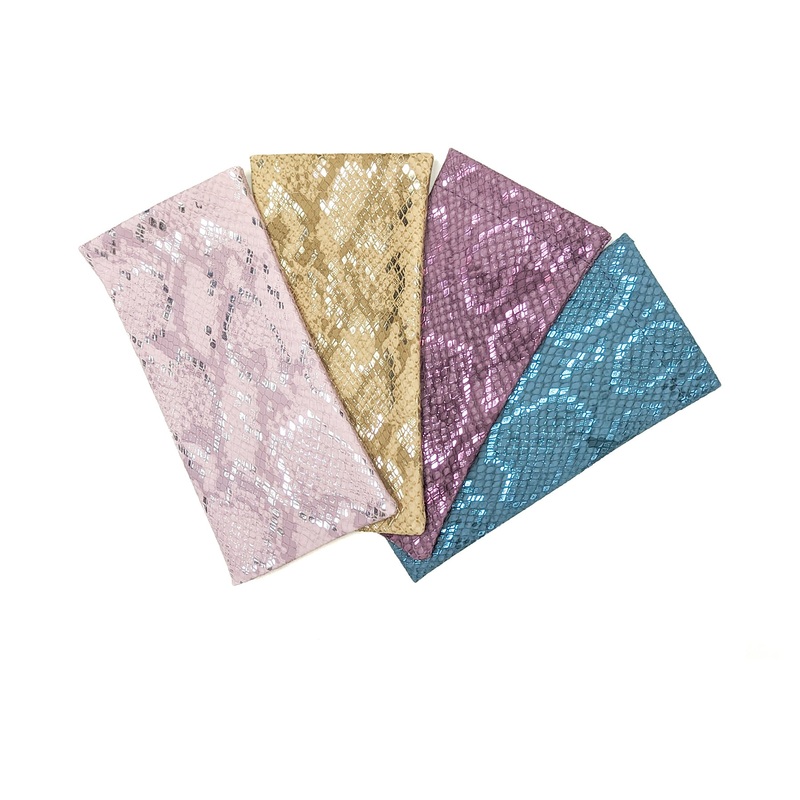 Pack of 12: Smooth Soft Texture Snake Pattern Pouches for Readers