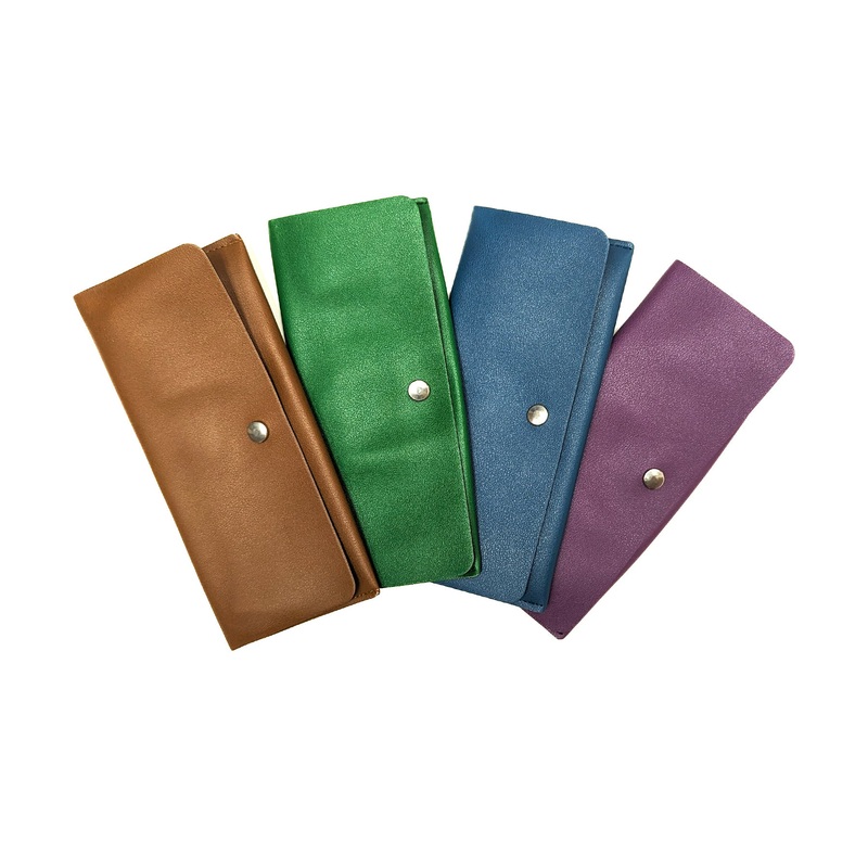 Pack of 12: Super Soft Leather Case with Button – Pouches for Readers