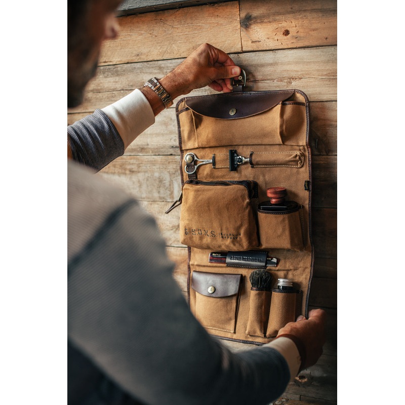 &SONS Essentials Toilet Bag Tan