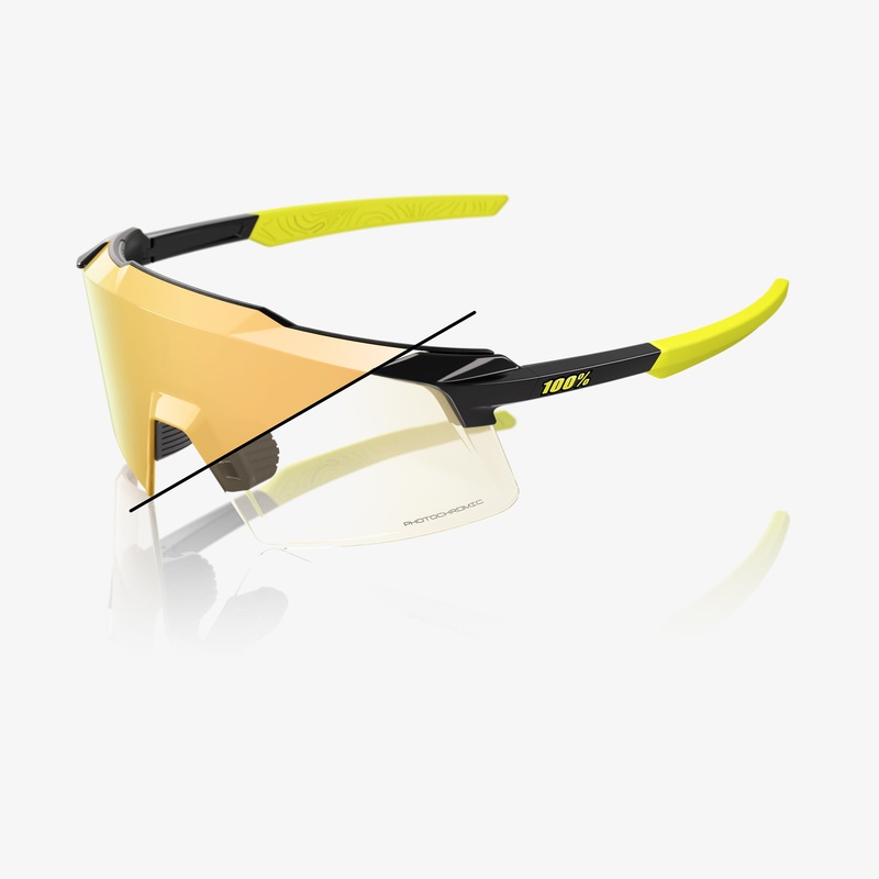 AEROCRAFT – Gloss Metallic Black – Gold Mirror Photochromic Lens