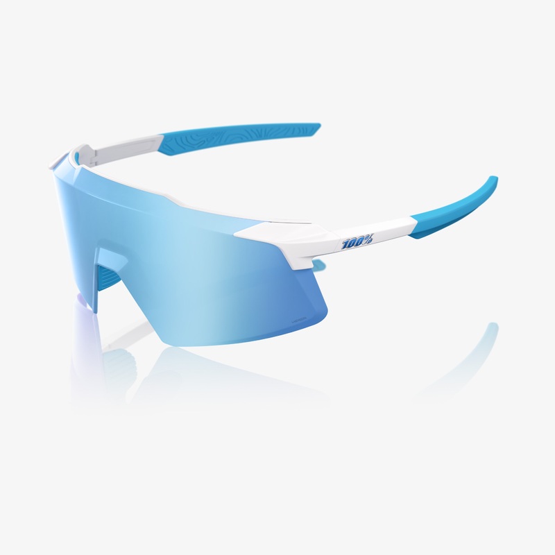 AEROCRAFT – Matte White – HiPER Blue Mirror Lens