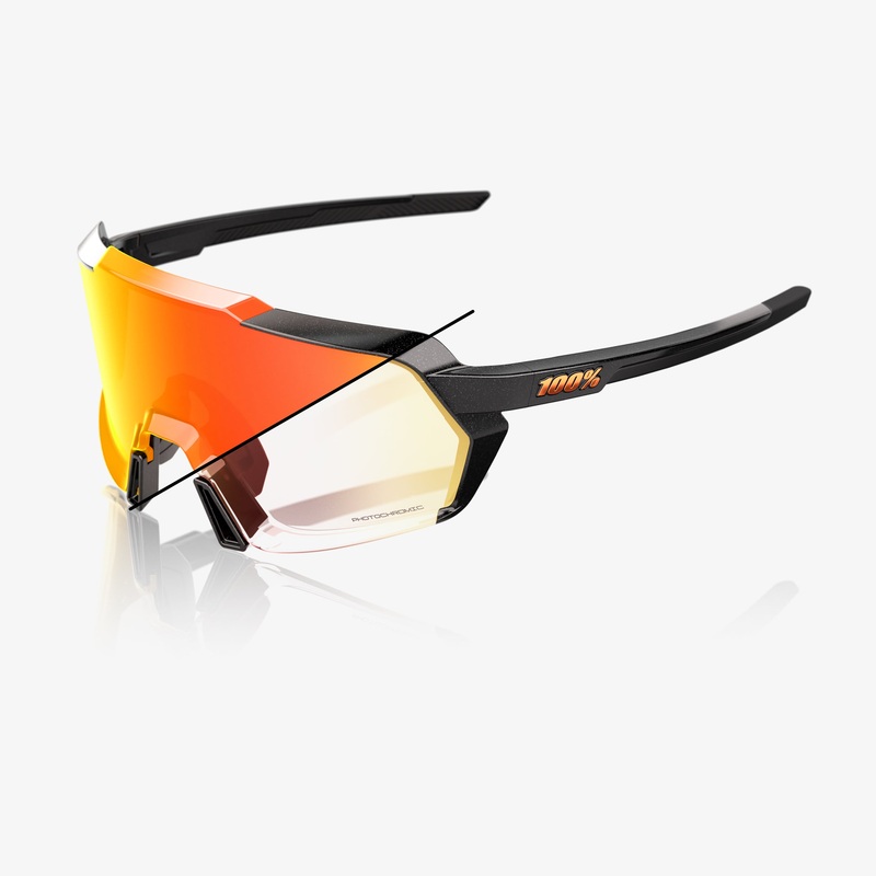 KORBIN – Gloss Metallic Black – Orange Flash Mirror Photochromic