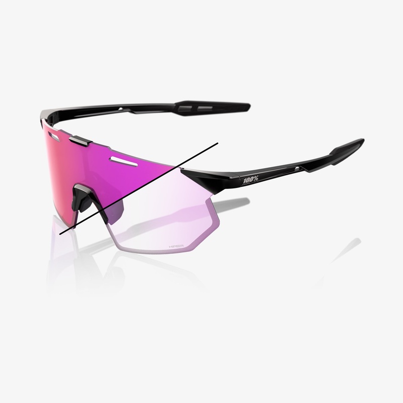 HYPERCRAFT SQ – Gloss Black – Photochromic Purple Mirror